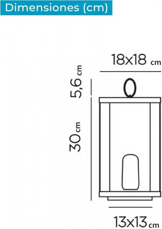 New Garden SIROCO Tischlampe klein 30cm schwarz Akku dimmbar Fernbedienung In&Out IP54