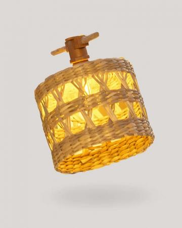 New Garden LED-Lichterkette ALBA 8 Meter 10 Juteschirmchen Akku & Solar In&Out IP44 Licht: Warmweiss