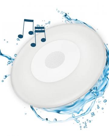 New Garden Wally Play Akku Poollampe RGBW mit Speaker Durchmesser: 38 cm mit Fernbedienung IP67, USB Stecker, dimmbar