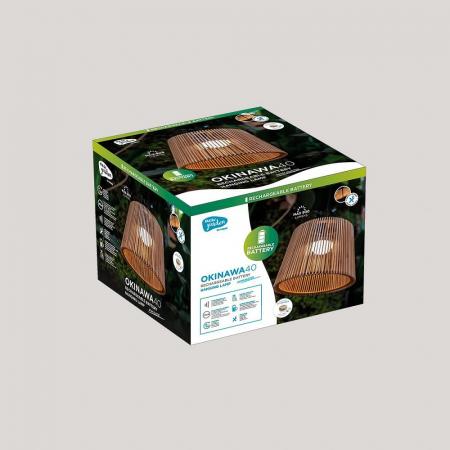 New Garden OKINAWA 40 LED Akku-Hängeleuchte dimmbar mit Fernbedienung, USB IP54