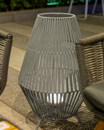 New Garden Conta Stehlampe aus Recyclingkunststoff Akku Dimmbar Fernbedienung für Innen & Außen