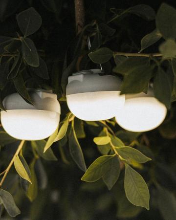 3er Set New Garden Mini Lampen weiß Akku Fernbedienung warmweißes Licht IP54