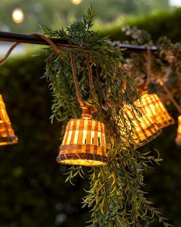 New Garden Ausziehbare Tischschiene für Girlanden. Outdoor oder Indoor ohne Installation - Verstellbare Tischbefestigung