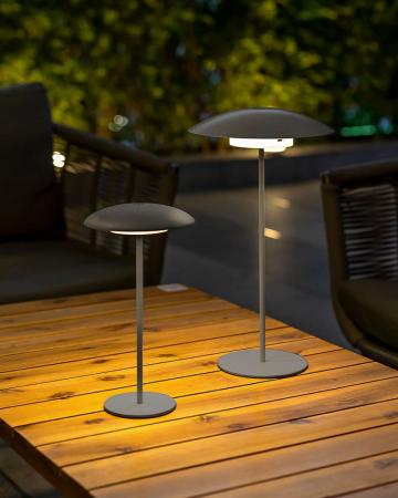 New Garden SARDINIA 30 Tischleuchte In&Out Akku dimmbar IP44 in anthrazit
