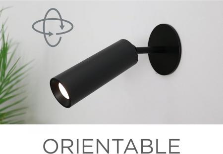 New Garden LED-Akku-Wandleuchte Roll 4 schwarz