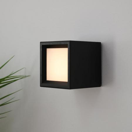 New Garden LED Wandleuchte Eckig kabellos USB schwarz