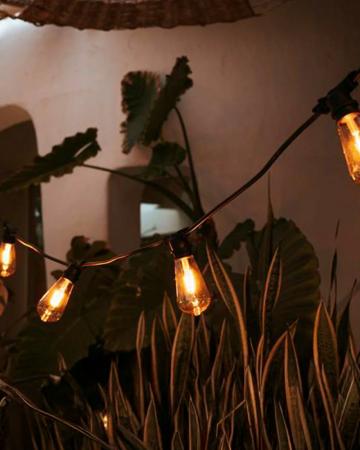 New Garden ALLEGRA Lichterkette SCHWARZ 220V mit E27 Fassung, ohne Leuchtmittel