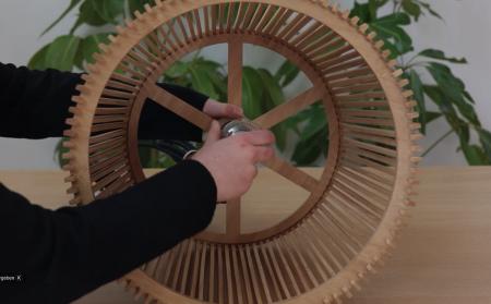 New Garden OKINAWA 40 LED Bambus Hängeleuchte IP44 mit E27 Fassung ohne Leuchtmittel