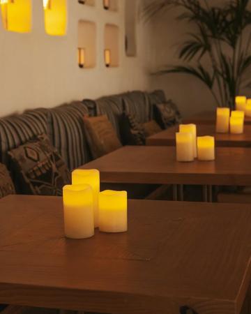 New Garden Dolo LED Wachs Kerzen mit Flammeneffect im 3er Pack (2 x AAA batteries nicht enthalten)