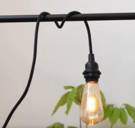 New Garden ARTEIXO 5 m Kabel für den Außenbereich mit E27 Fassung schwarz