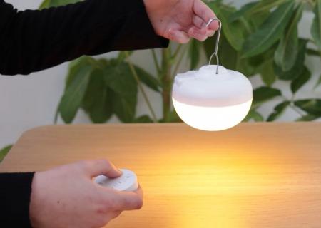 New Garden CHERRY LED Outdoor Akku Leuchthalbkugel dimmbar orange/weiß mit Fernbedienung IP54 Durchmesser: 11 cm