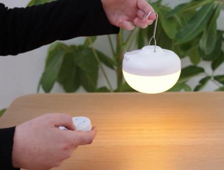 New Garden CHERRY LED Outdoor Akku Leuchthalbkugel dimmbar orange/weiß mit Fernbedienung IP54 Durchmesser: 11 cm