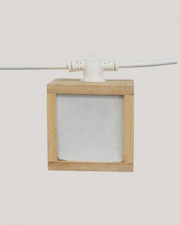 New Garden Vega Solarlichterkette IP44 5 m lang Bambus 1800 K für 230 V Betrieb oder mit Solar - flexible Handhabung möglich