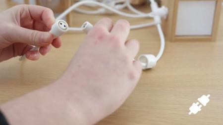 New Garden Vega Solarlichterkette IP44 5 m lang Bambus 1800 K für 230 V Betrieb oder mit Solar - flexible Handhabung möglich