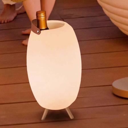 New Garden Apolo 40 Dekorative Tischlampe und Flaschenhalter mit Lautsprecher und RGB-LED-Licht -  Outdoor - Ideal für Pool Partys oder Garten Chillout