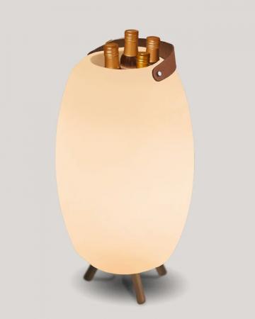 New Garden Apolo 40 Dekorative Tischlampe und Flaschenhalter mit Lautsprecher und RGB-LED-Licht -  Outdoor - Ideal für Pool Partys oder Garten Chillout