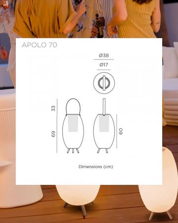 New Garden Apolo 70 Dekorative Tischlampe und Flaschenhalter mit Lautsprecher und RGB-LED-Licht -  Outdoor - Ideal für Pool Partys oder Garten Chillout