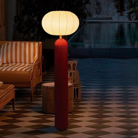 New Garden Solar Stehlampe RACHEL 145 Bordeauxrot mit Akku, Fernbedienung, Dämmerungssensor, warmweißes Licht IP65 143cm hoch