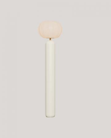 New Garden Solar Stehlampe RACHEL 145 Mattbeige mit Akku, Fernbedienung, Dämmerungssensor, warmweißes Licht IP65 143cm hoch