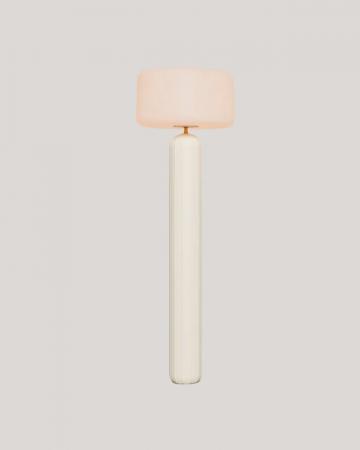 New Garden Solar Stehlampe PHOEBE 145 Mattbeige mit Akku, Fernbedienung, Dämmerungssensor, warmweißes Licht IP65 143cm hoch