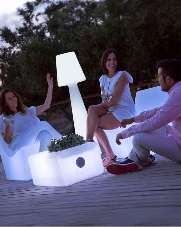 New Garden Lola 165 Stehlampe Designleuchte 230V - kaltweißes Licht -  Länge Kabel 4 m - Höhe 165cm