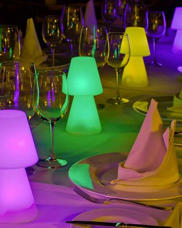 New Garden LOLA 20 kompakte LED-Tischleuchte weiss Akku RGB