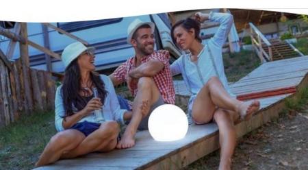 New Garden BULY 30 Garten LED-Kugelleuchte weiss IP65 230 Volt