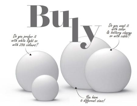 New Garden LED-Lichtkugel BULY 20 weiss Innen IP20 ø20 x 17 cm warmweißes Licht mit 230 Volt Anschluß/ Stecker