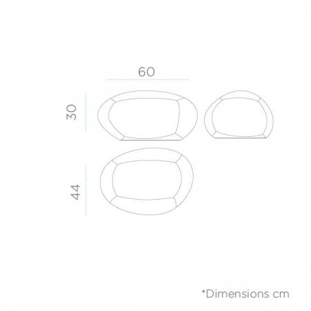 New Garden PETRA 60 Leuchtender Stein Dekorationsobjekt in weiss 230V