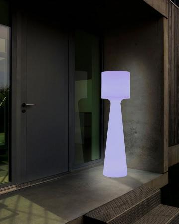 New Garden LED-Designer-Stehlampe Grace 170 RGB Akku USB Fernbedienung dimmbares kaltweisses & RGB-Licht 170 cm hoch