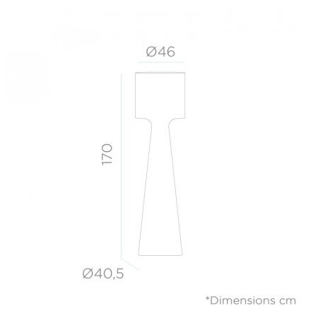 New Garden Oudoor Stehlampe Grace 170 weiß 230V warmweißes Licht 170cm Innen & Außen IP65
