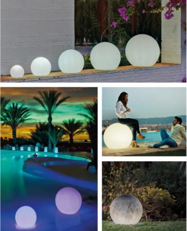 New Garden BULY 20 Solar Gartenkugel mit farbigem, weißem oder warmweißem Licht - IP65, Ø 20cm