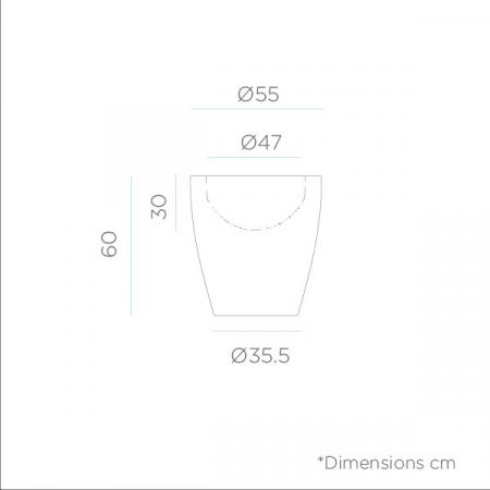New Garden VIOLETA 55 SOLAR Beleuchteter Blumentopf RGBW Akku dim Fernbedienung