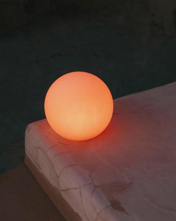 New Garden BULY 30 Solar LED-Garten Kugel IP68 Durchmesser: 30 cm RGB und warm- unfd kaltweißes Licht, Mit Erdspieß