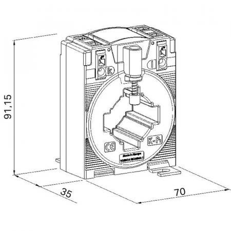 WAGO 855-405/250-501 Aufsteck-Stromwandler 250/5 A 5 VA Klasse 1