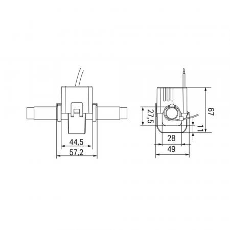 WAGO 855-4105/250-101 Kabelumbau-Stromwandler 250 A / 5 A mit 0,5 m Leitung