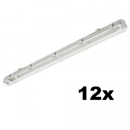 12 x 150cm Philips Ledinare WT050C Leergehäuse/ Feuchtraumleuchte 1-flammig für 1 G13 Röhre IP65