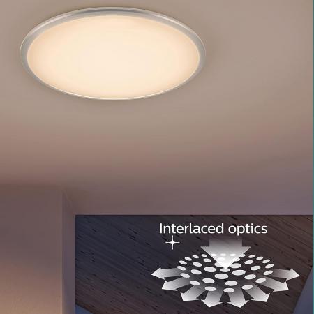 Runde stilvolle Philips myLiving LED Deckenleuchte Twirly 2700K mit hellen 1200lm