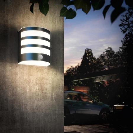 Philips myGarden LED Außenwandleuchte Calgary Edelstahl mit Bewegungsmelder