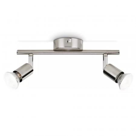 Philips 2er Limbali Decken-/Wandspot in Chrom matt mit 2 x GU10 Fassung IP20 - GU10 Leuchtmittel nicht enthalten