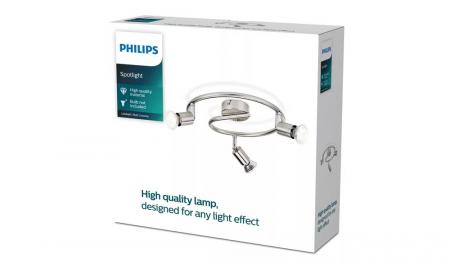 Philips 3er Limbali Deckenstrahler in Chrom matt mit 3 x GU10 Fassung IP20 - GU10 Leuchtmittel nicht enthalten