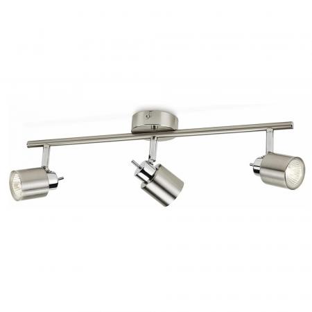 Philips 3er Meranti Deckenstrahler in Chrom mit 3 x GU10 Fassung IP20 - GU10 Leuchtmittel nicht enthalten