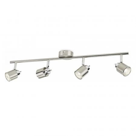 Philips 4er Meranti Deckenstrahler in Chrom mit 4 x GU10 Fassung IP20 - GU10 Leuchtmittel nicht enthalten