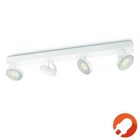 Philips myLiving 4-flammiger LED Spot Clockwork WarmGlow dimmbar in Weiß