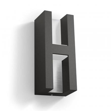 Philips myGarden LED Außenwandleuchte Shadow 1000lm Anthrazit