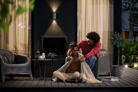 Philips myGarden LED Außenwandleuchte Buxus  Edelstahl up&down Licht