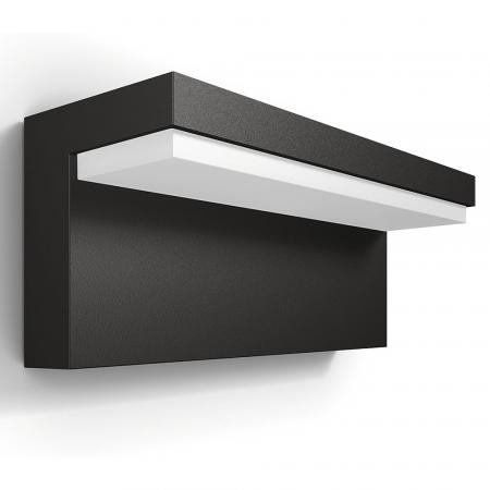 Moderne Philips myGarden LED Wandleuchte Bustan in Anthrazit 4000K neutralweißes Licht