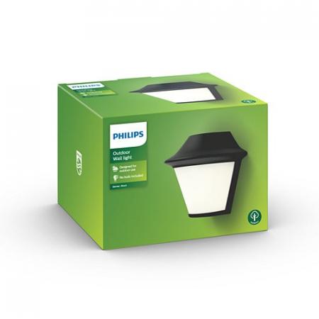 Philips myGarden Klassische Außenwandleuchte Serres Schwarz