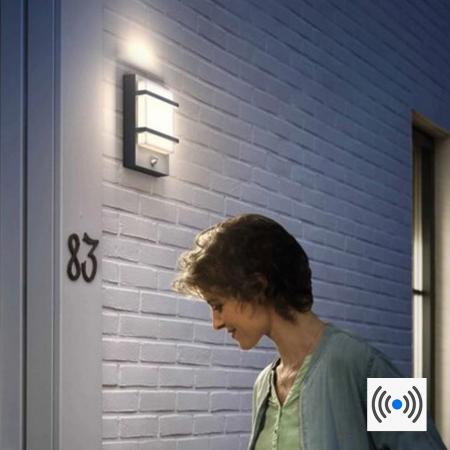 Philips Ultra Efficiente Außen Wandleuchte Petronia Anthrazit mit Bewegungsmelder