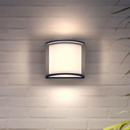 Philips myGarden Außenwandleuchte Samondra Anthrazit für Garten und Terrasse